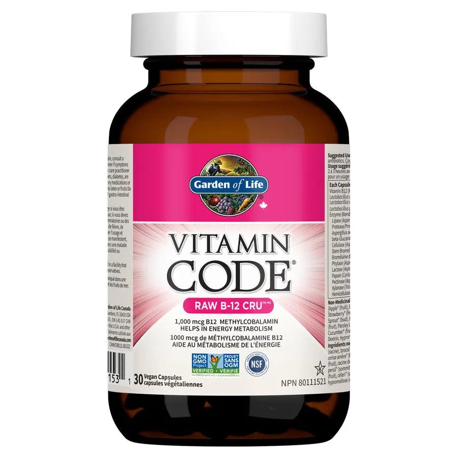 Garden Of Life Vitamin Code RAW B-12 30 Veg Capsules - Nutrition Plus