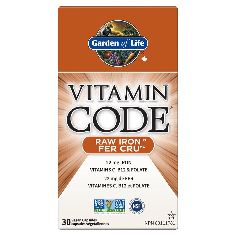 Garden Of Life Vitamin Code™ RAW Iron™ 60 UltraZorbe Veg Capsules - Nutrition Plus