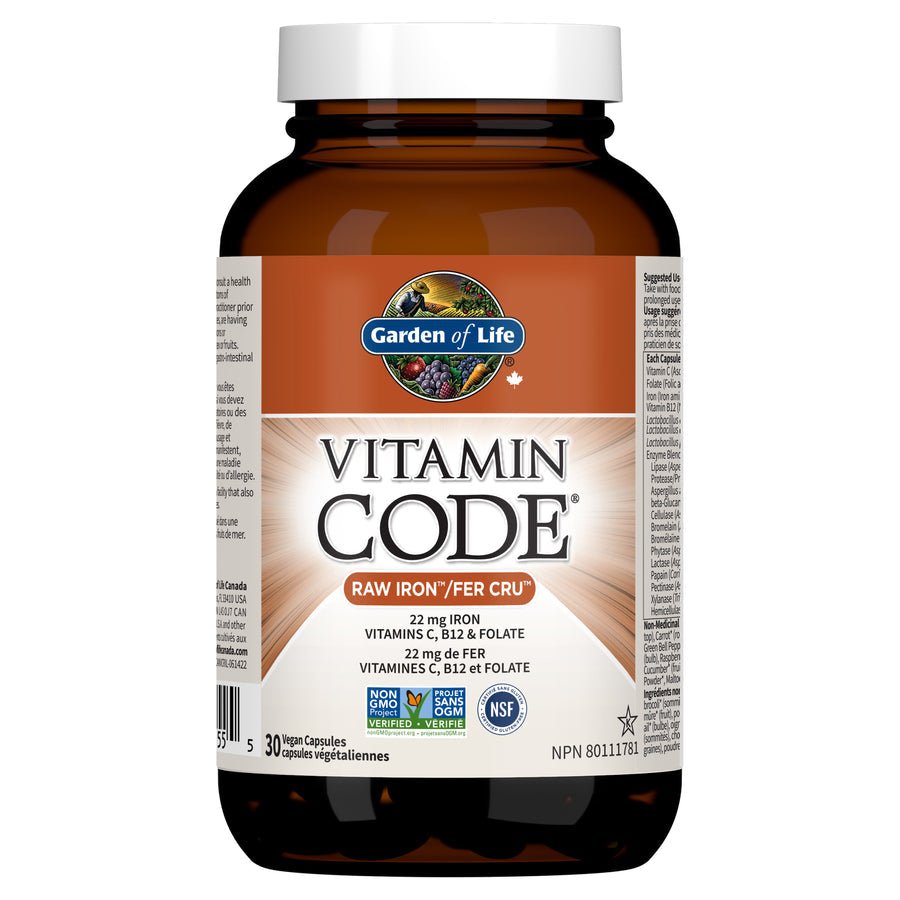 Garden Of Life Vitamin Code™ RAW Iron™ 60 UltraZorbe Veg Capsules - Nutrition Plus