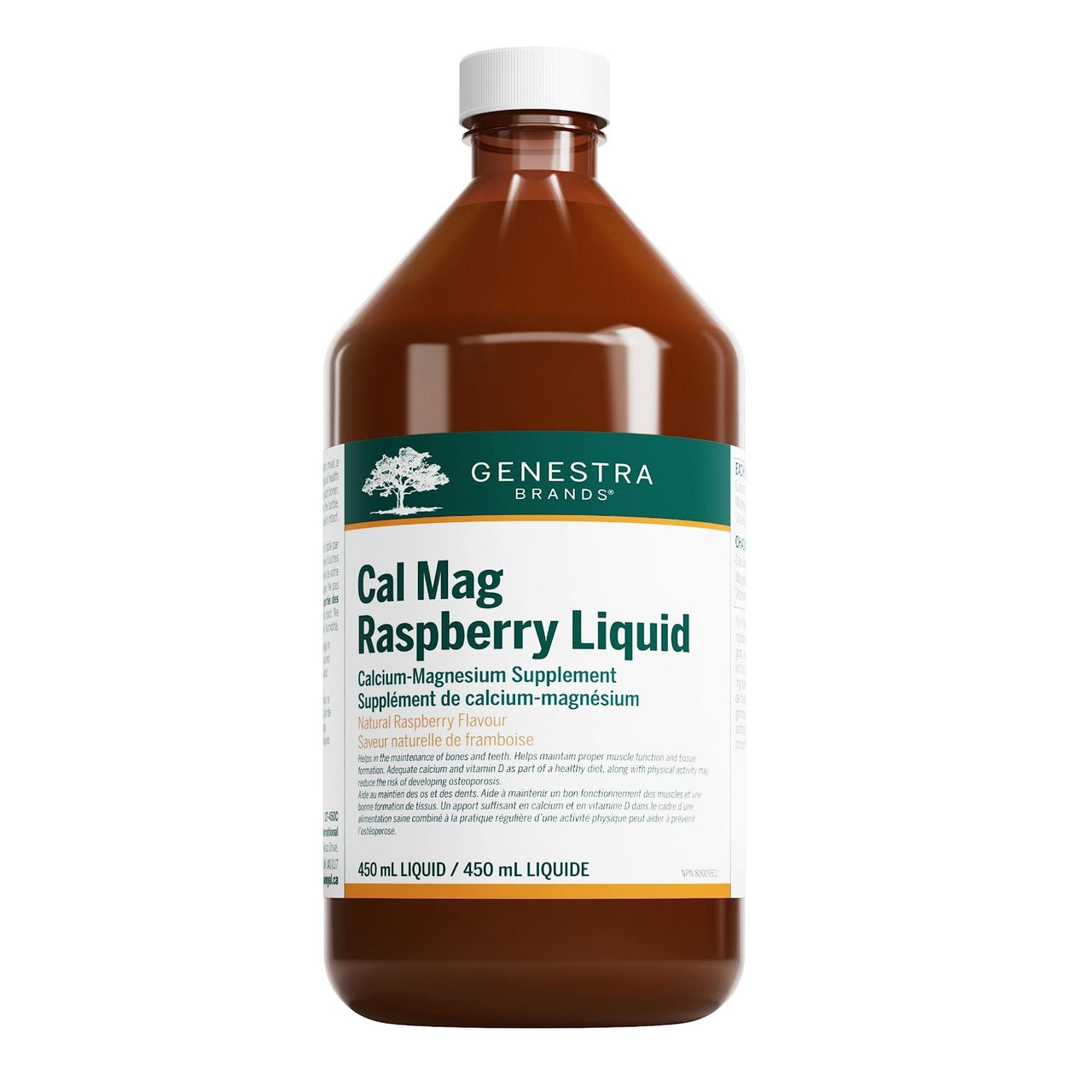Genestra Cal Mag 450mL Raspberry Flavour - Nutrition Plus