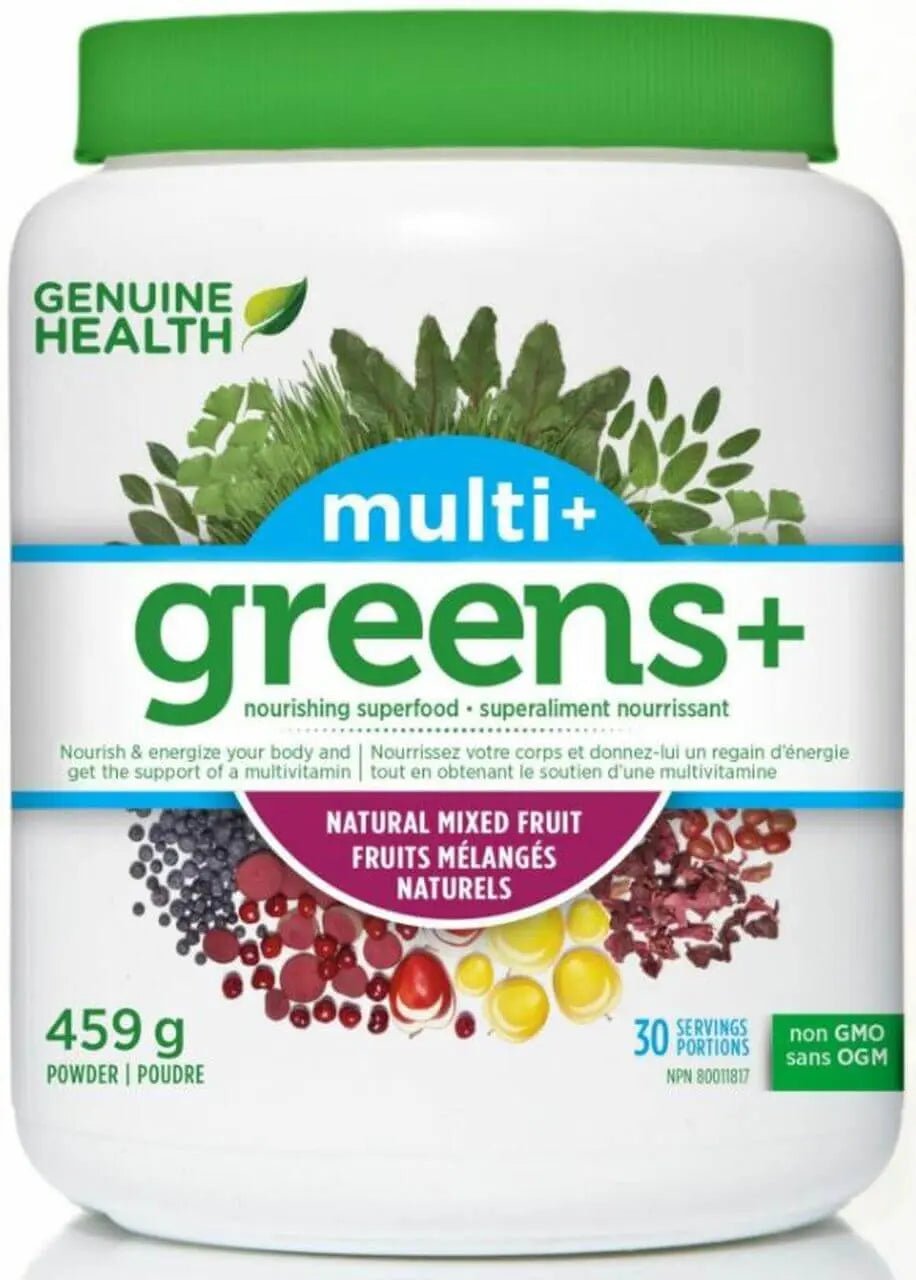 Genuine Health Greens+ Multi+ Natural Mixed Fruit 459 Grams - Nutrition Plus