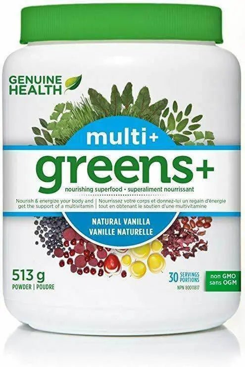 Genuine Health Greens+ Multi+ Natural Vanilla 513 Grams - Nutrition Plus
