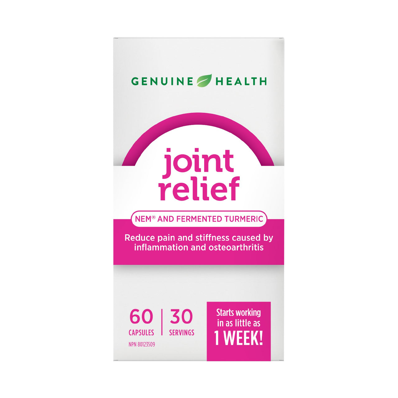 Genuine Health Joint Relief with Tumeric 60 Capsules - Nutrition Plus