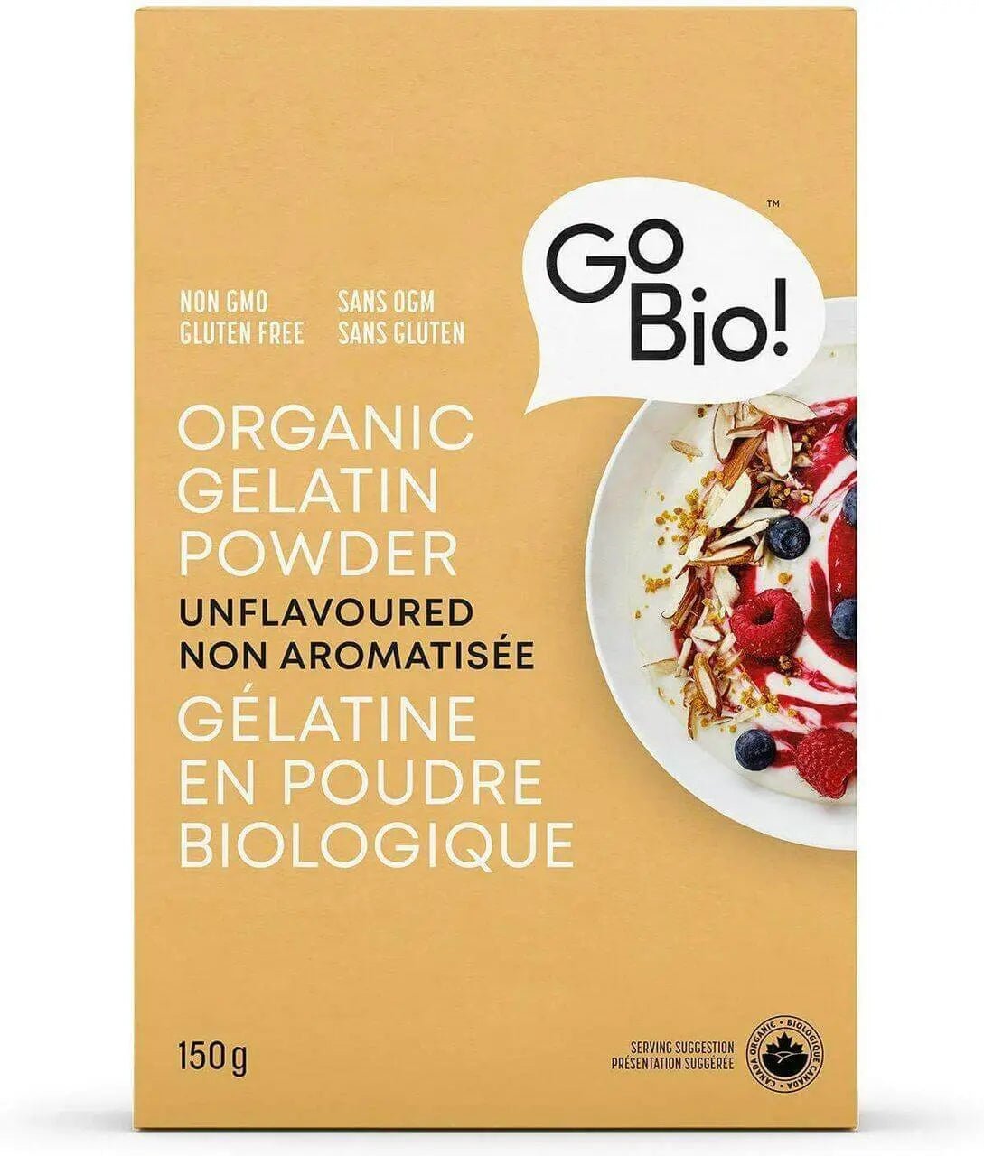 Go-Bio! Organic Gelatin Powder 150 Grams - Nutrition Plus