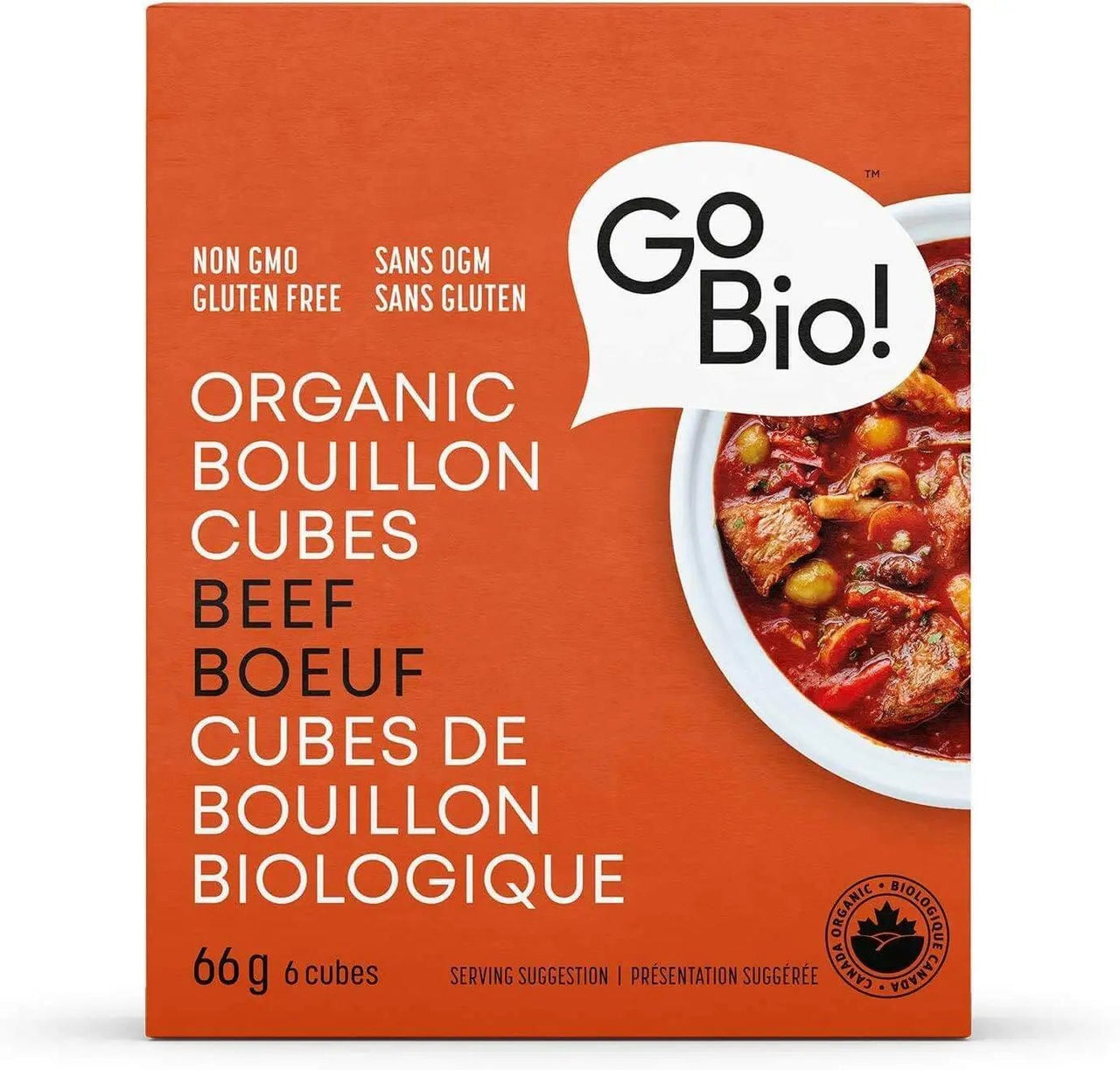 GoBIO! Organic Beef Bouillon Cubes 66 Grams - Nutrition Plus