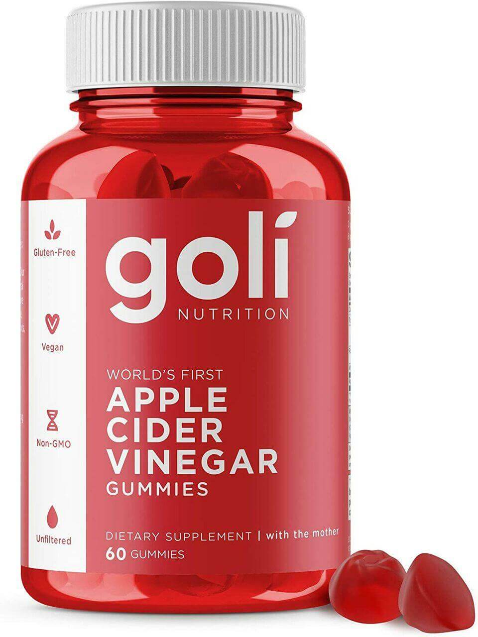 Goli Apple Cider Vinegar 60 Gummies (With The Mother) - Nutrition Plus
