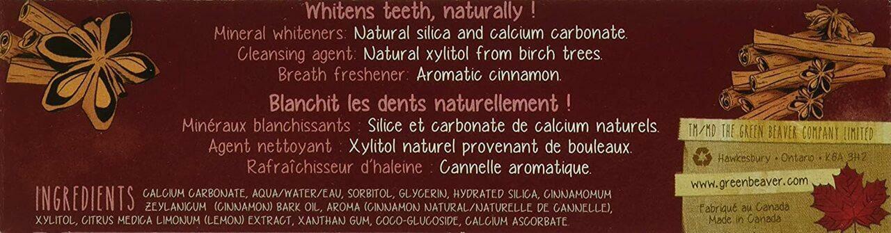 Green Beaver Fluoride free Cinnamon Toothpaste 75ml - Nutrition Plus