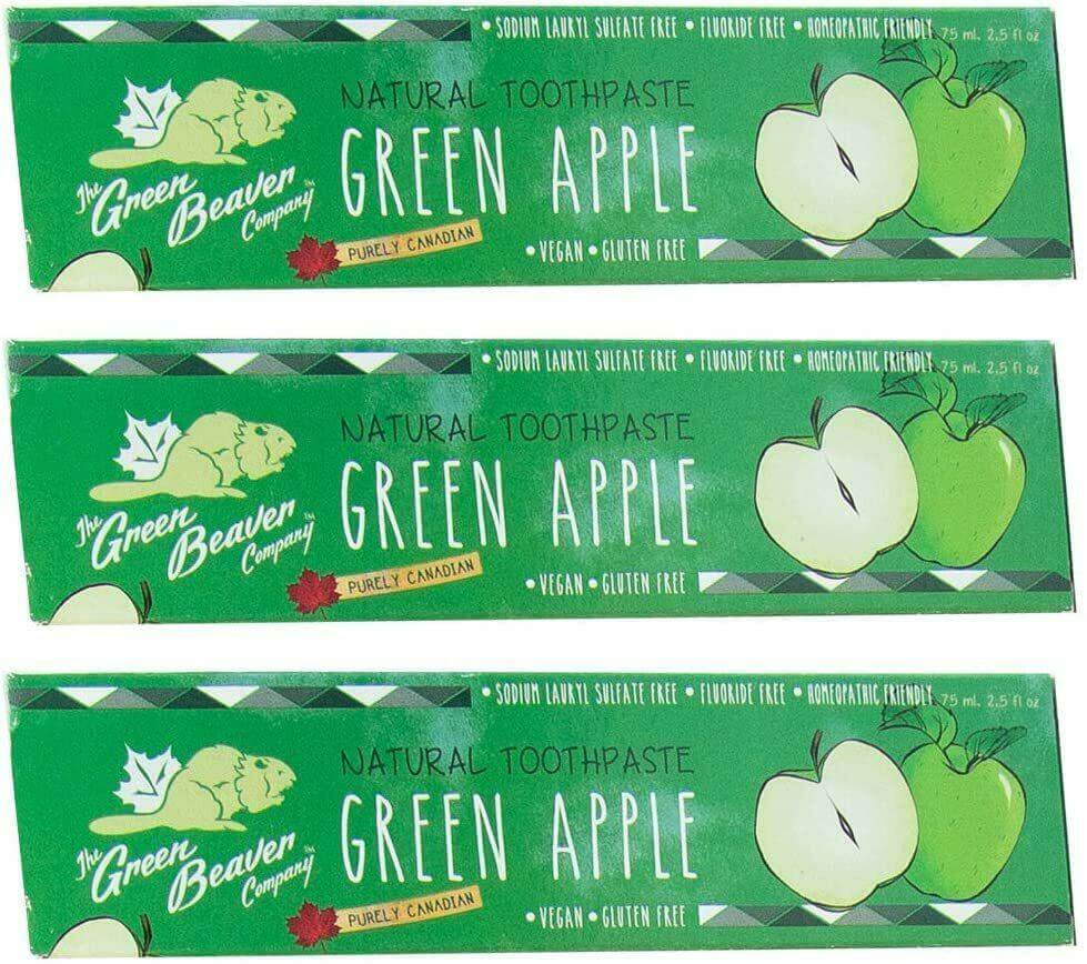 Green Beaver Fluoride free Green Apple Toothpaste 75mL - Nutrition Plus