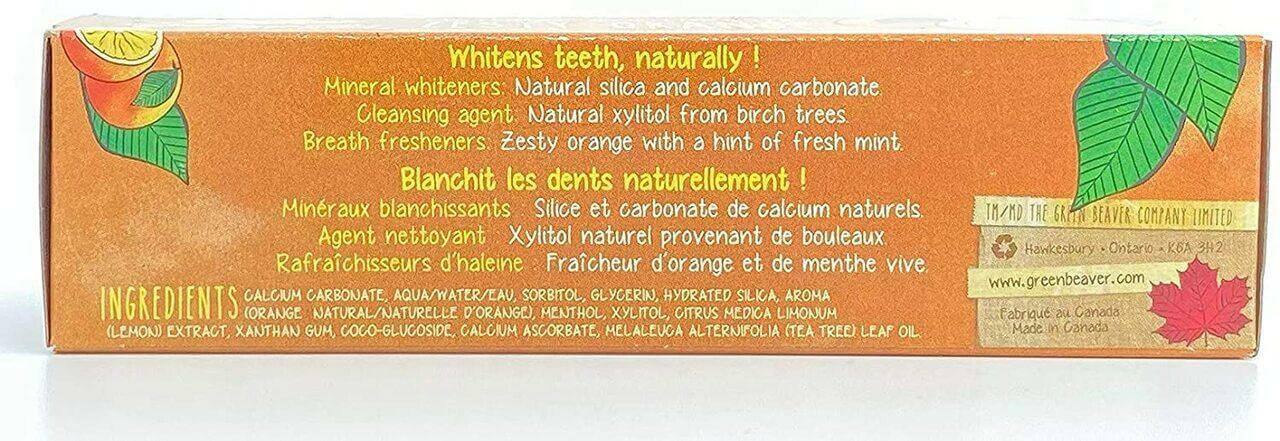 Green Beaver Fluoride free Natural Toothpaste Zesty Orange - Nutrition Plus