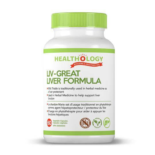 Healthology Liv-Great Liver Formula 60 Veg Capsules - Nutrition Plus