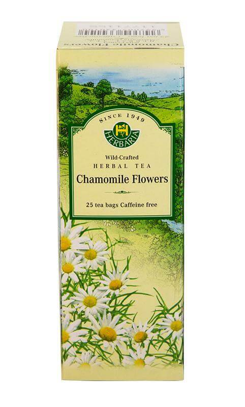 Herbaria Chamomile Tea (Matricaria Chamomilla) 25 Tea Bags - Nutrition Plus