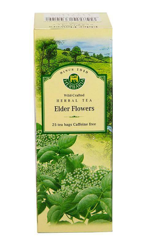 Herbaria Elder Flowers Tea (Sambucus Nigra) 25 Tea Bags - Nutrition Plus