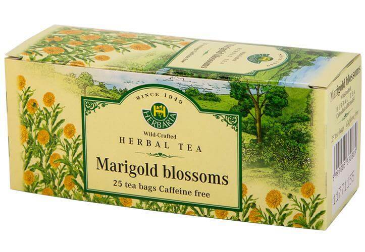 Herbaria Marigold Blossoms Tea (Calendula Officinalis) 25 Tea Bags - Nutrition Plus