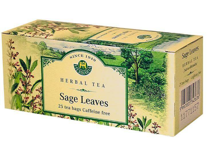 Herbaria Sage Tea (Salvia Officinalis) 25 Tea Bags - Nutrition Plus