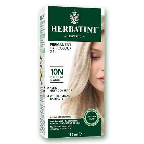 Herbatint 10N Platinum Blonde Permanent Haircolour Gel 135mL - Nutrition Plus