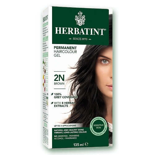 Herbatint 2N Brown Permanent Haircolour Gel 135mL - Nutrition Plus