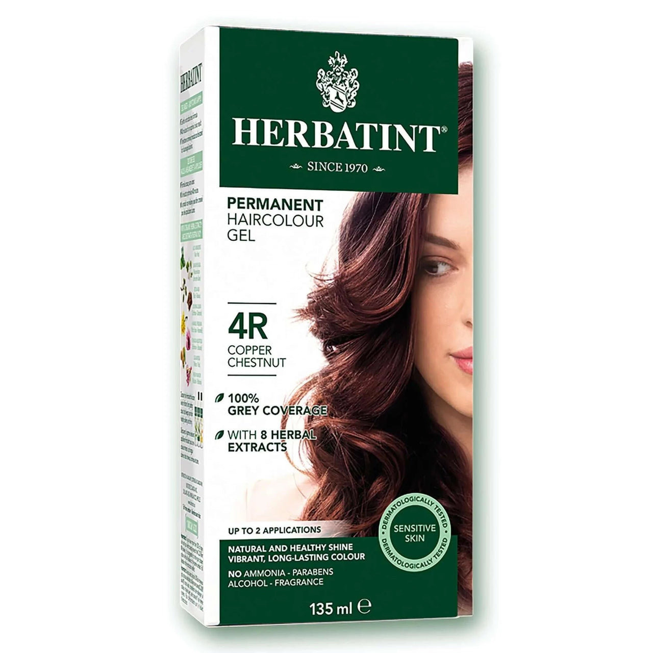 Herbatint 4R Copper Chestnut Permanent Haircolour Gel 135mL - Nutrition Plus