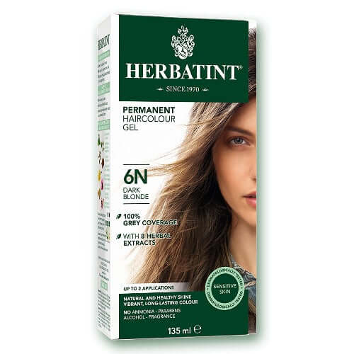 Herbatint 6N Dark Blonde Permanent Haircolour Gel 135mL - Nutrition Plus