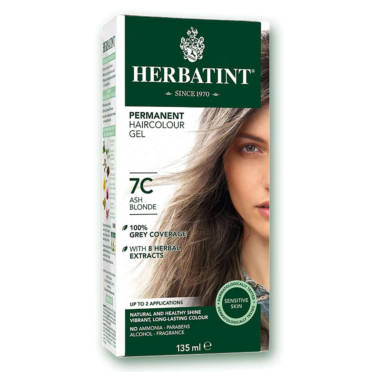 Herbatint 7C Ash Blonde Permanent Haircolour Gel 135mL - Nutrition Plus
