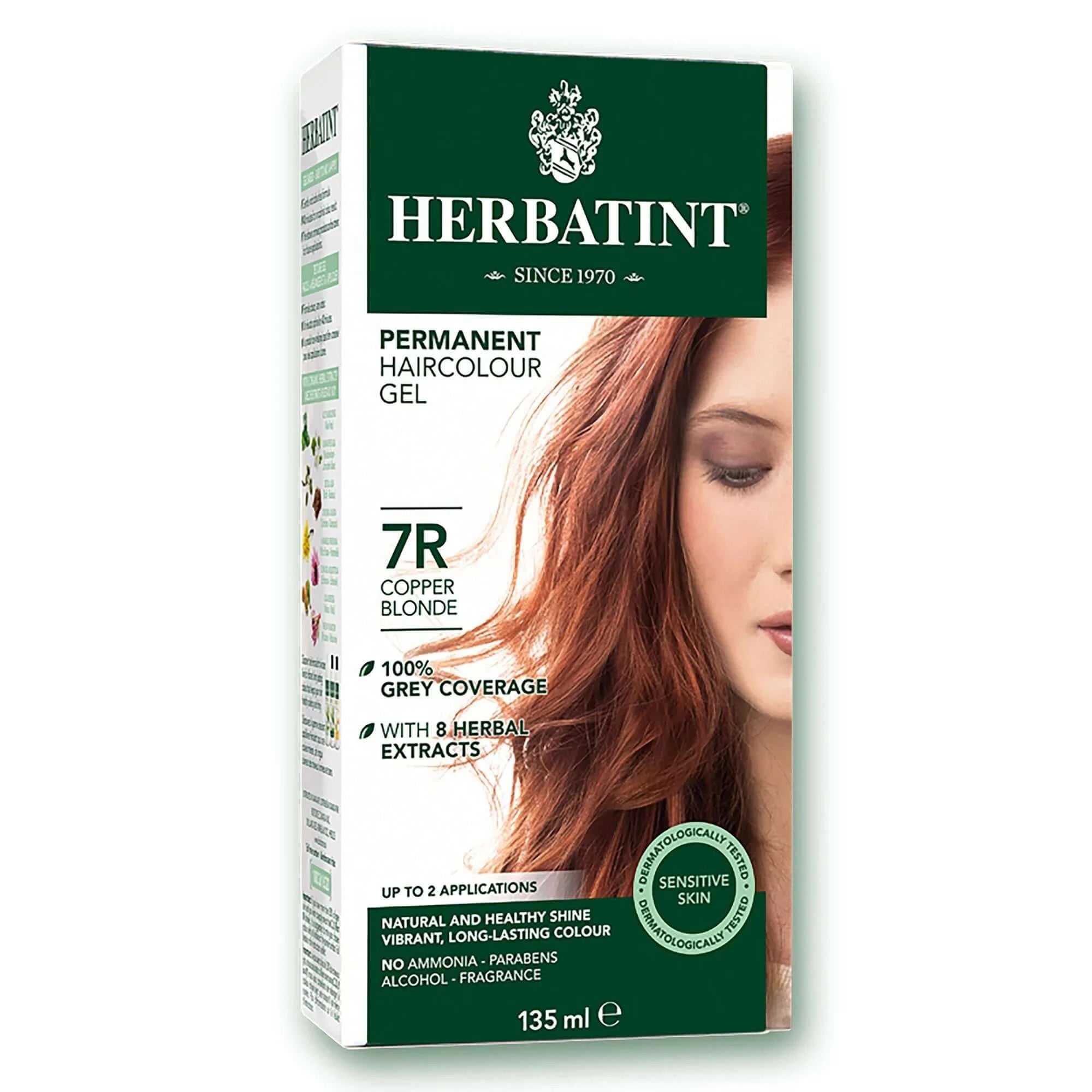 Herbatint 7R Copper Blonde Permanent Haircolour Gel 135mL - Nutrition Plus