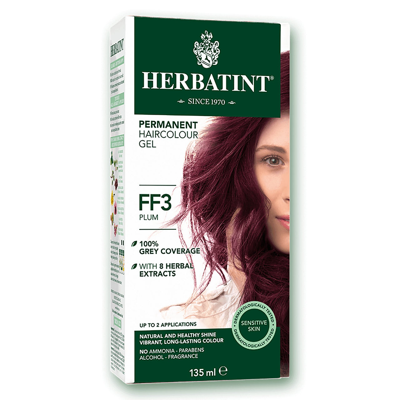 Herbatint FF3 Plum Permanent Haircolour Gel 135mL - Nutrition Plus