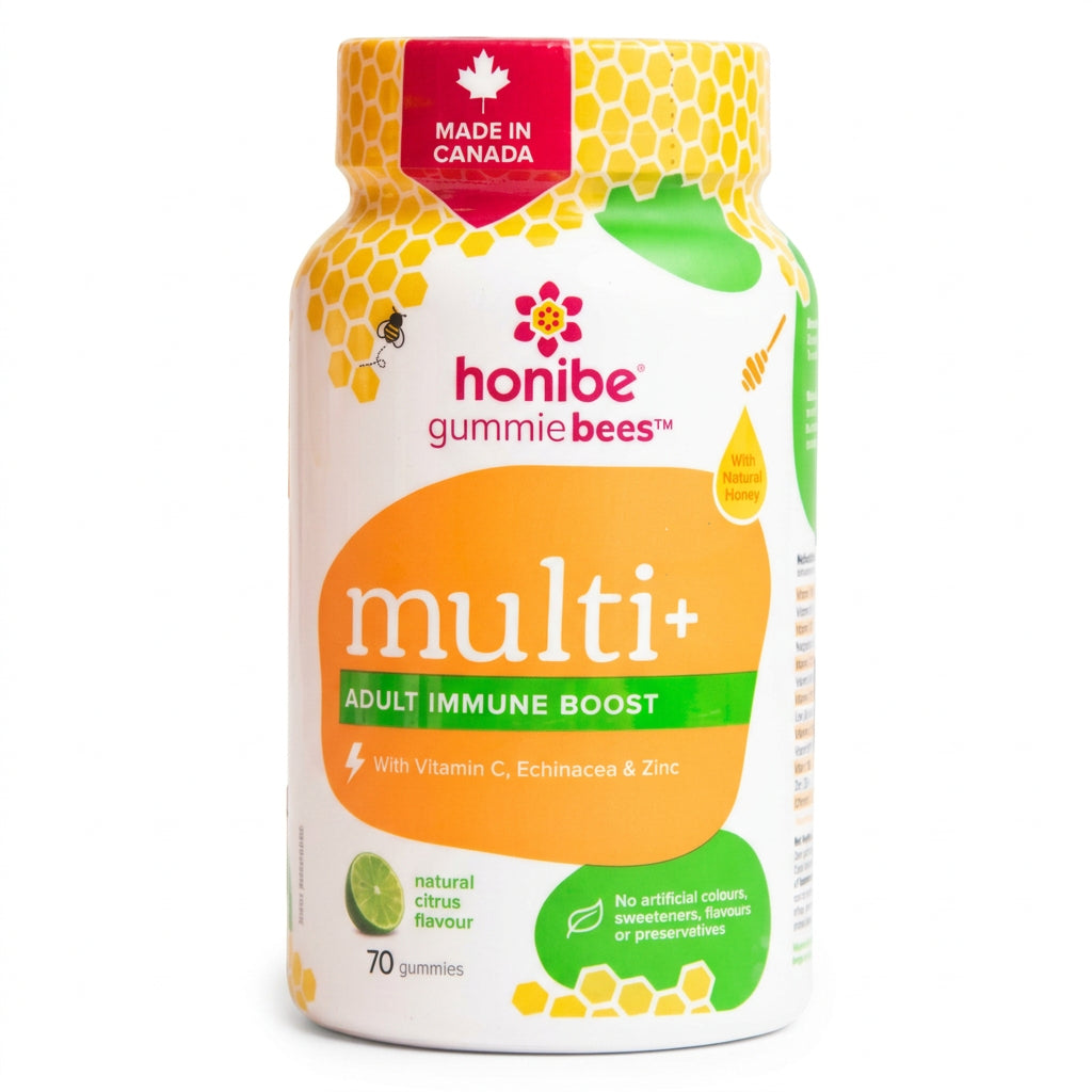 Honibe Adult Multivitamin Gummies Plus Immune Boost, 70 Veg Gummies - Nutrition Plus