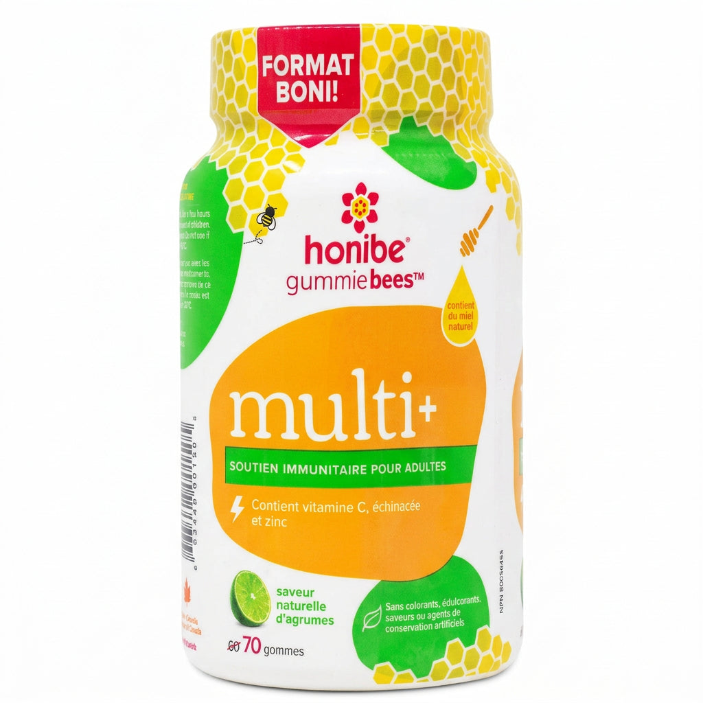 Honibe Adult Multivitamin Gummies Plus Immune Boost, 70 Veg Gummies - Nutrition Plus