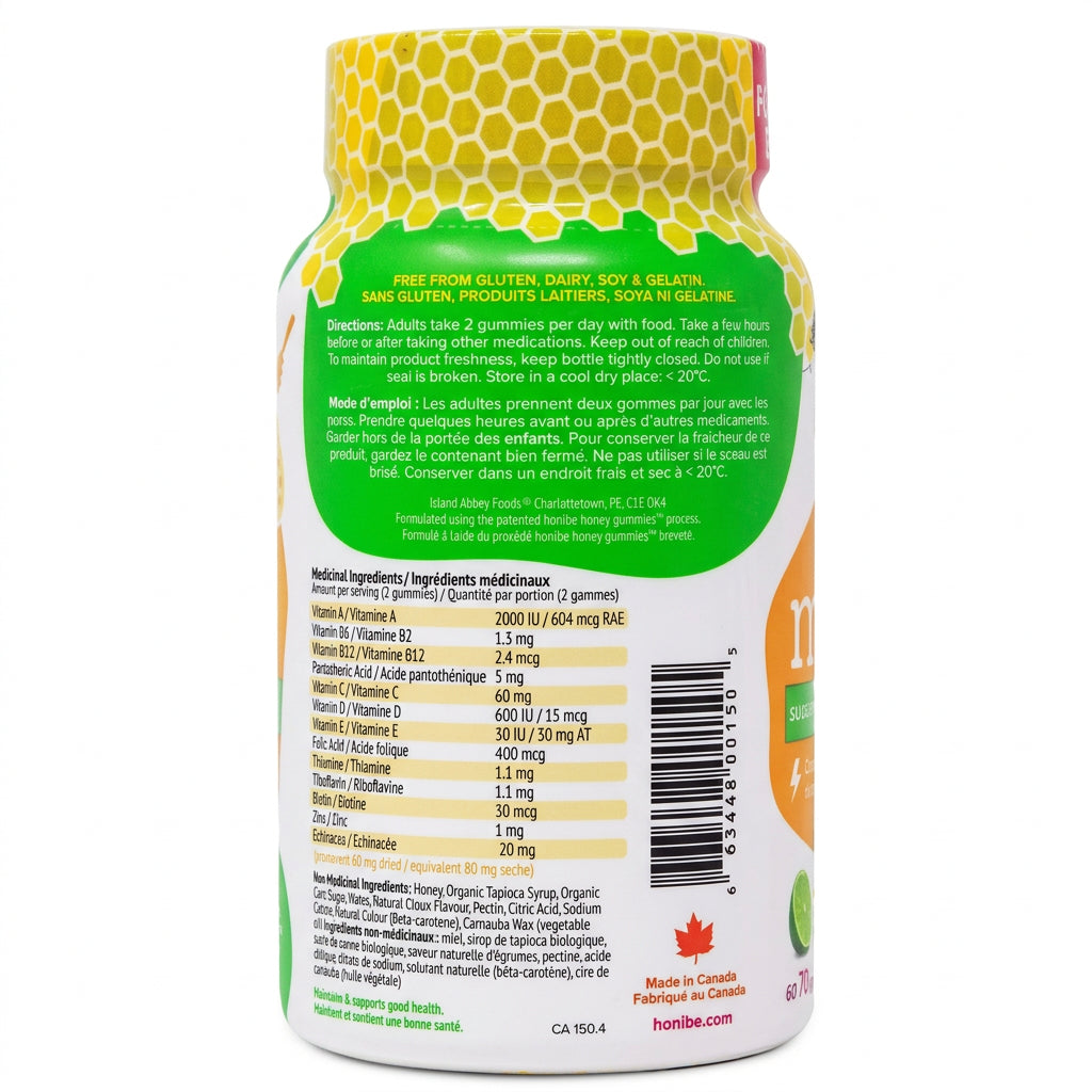 Honibe Adult Multivitamin Gummies Plus Immune Boost, 70 Veg Gummies - Nutrition Plus
