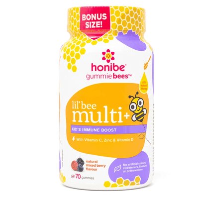 Honibe Kids Multivitamin Gummies Plus Immune Boost 70 Veg Gummies - Nutrition Plus