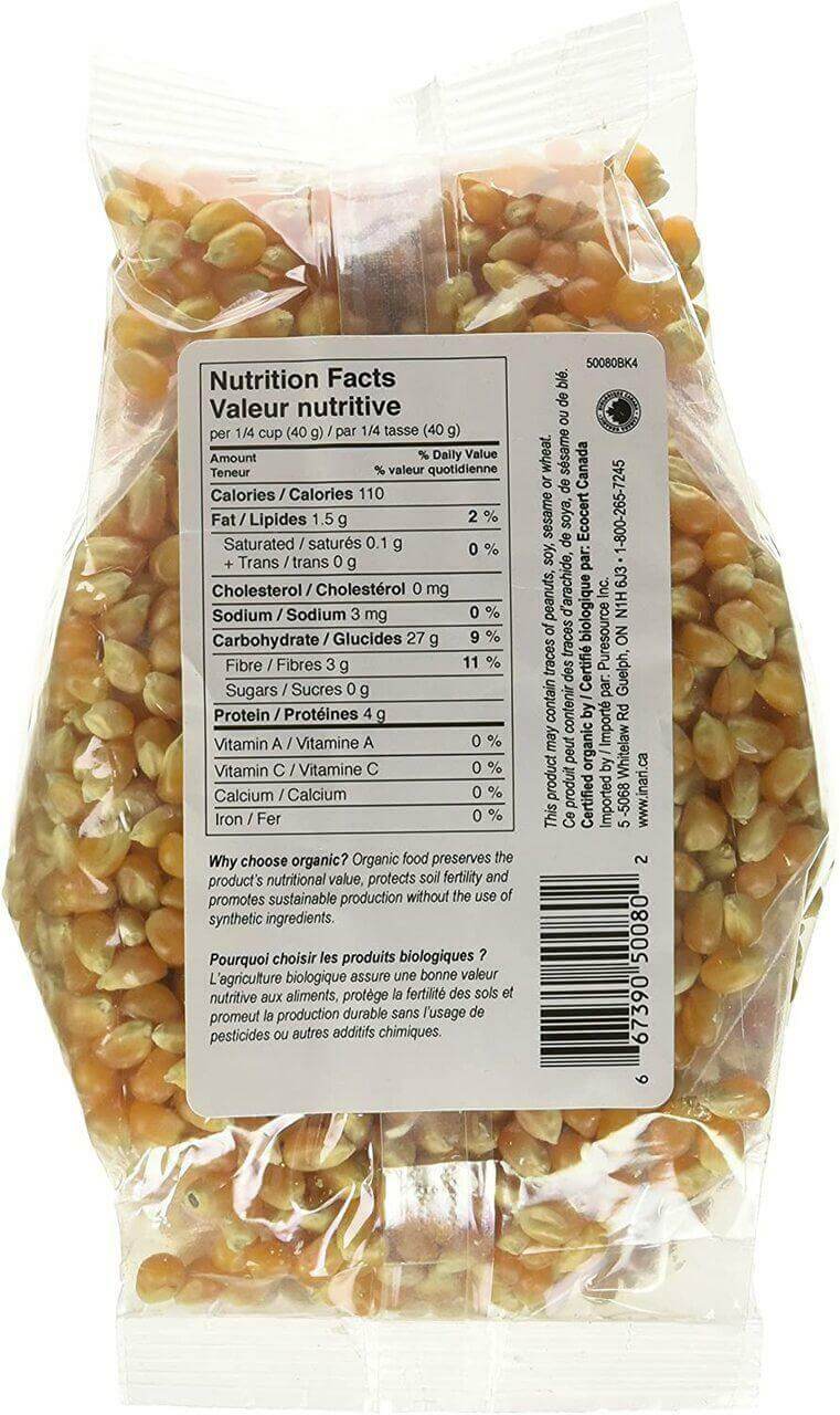 Inari Orgainc Yellow Popcorn 500 Grams - Nutrition Plus
