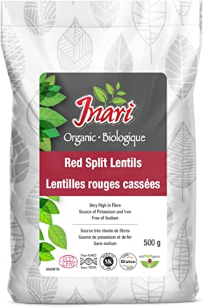 Inari Organic Red Split Lentils 500 Grams - Nutrition Plus
