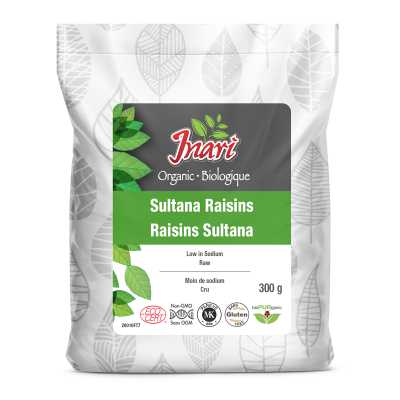 Inari Organic Sultana Raisins 300 Grams - Nutrition Plus
