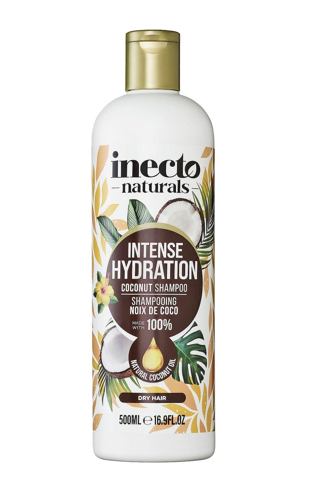 Inecto Shampoo coconut intense hydration for dry hair, 500mL - Nutrition Plus