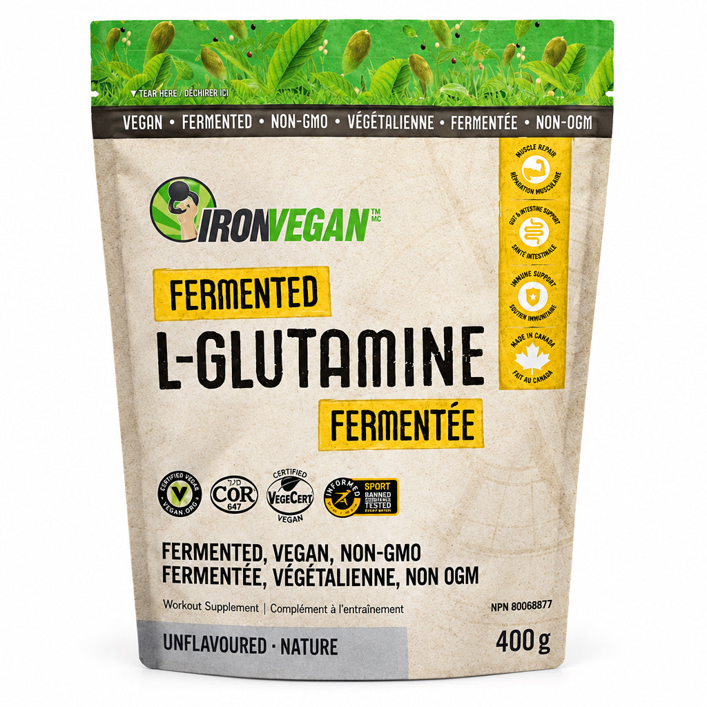 Iron Vegan Fermented L-Glutamine - Unflavoured 400 Grams - Nutrition Plus