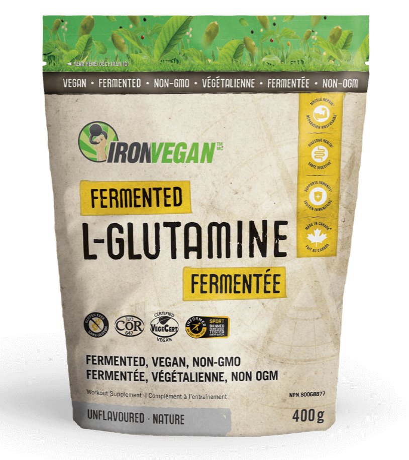 Iron Vegan Fermented L-Glutamine - Unflavoured 400 Grams - Nutrition Plus