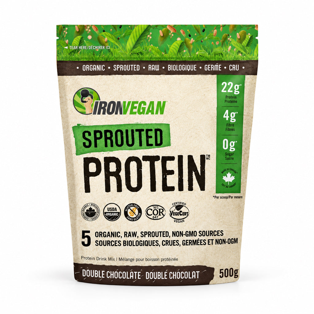Iron Vegan Sprouted Protein - Natural Chocolate 1 kg - Nutrition Plus