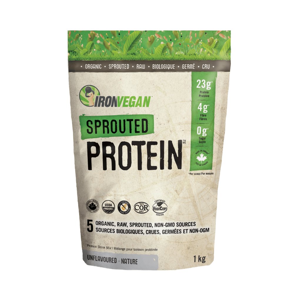 Iron Vegan Sprouted Protein - Unflavoured 1 kg - Nutrition Plus