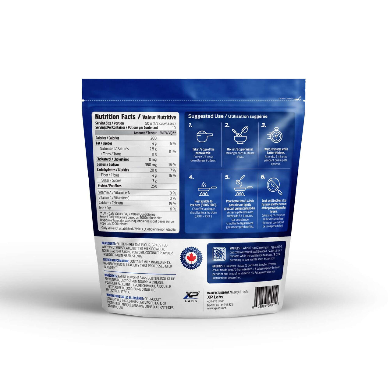 ISO XP Prebiotic Pancake Mix -Chocolate Chips 500 Grams - Nutrition Plus