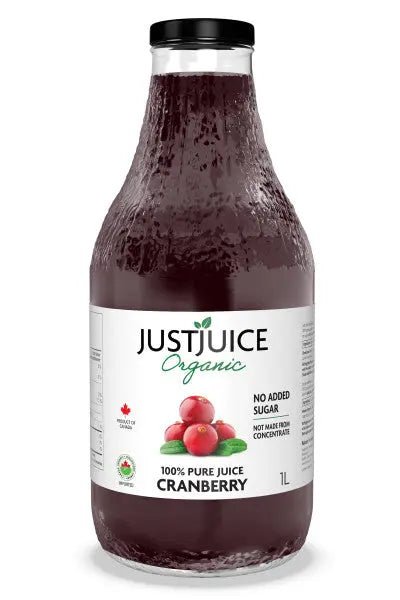 Just Juice 100% Pure Organic Cranberry Juice 1 Litre - Nutrition Plus