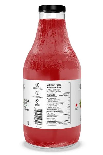 Just Juice 100% Pure Strawberry Juice 1 Litre - Nutrition Plus