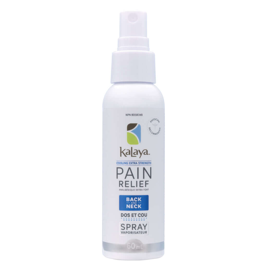 Kalaya Cooling Pain Relief Spray For Back & Neck, Extra Strength 60mL - Nutrition Plus