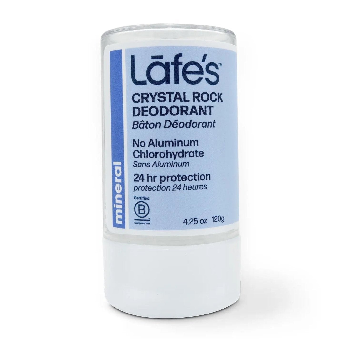 Lafe's Crystal Rock Salt deodorant stick Nutrition Plus