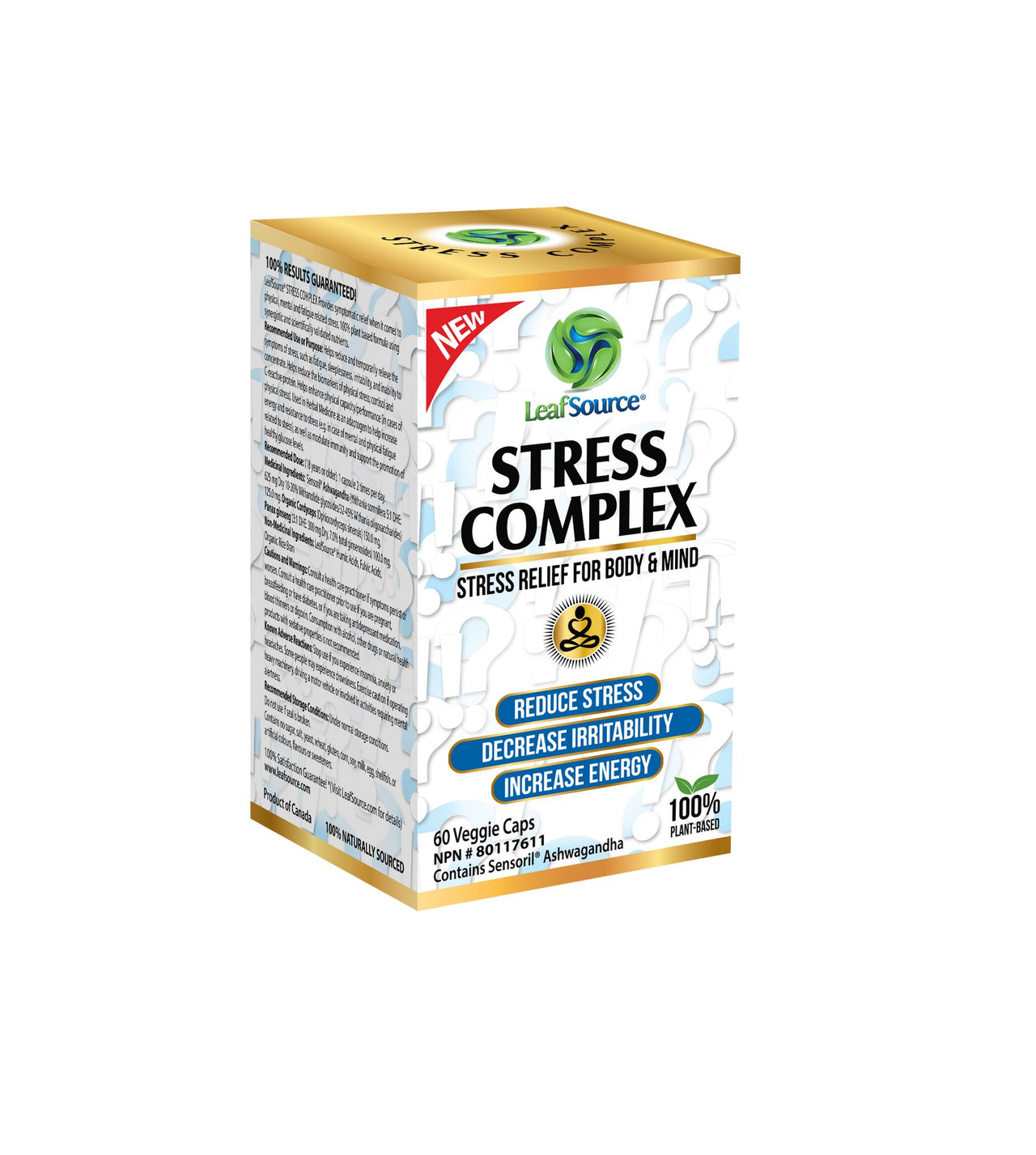 Leaf Source Stress Complex 60 Veg Capsules - Nutrition Plus