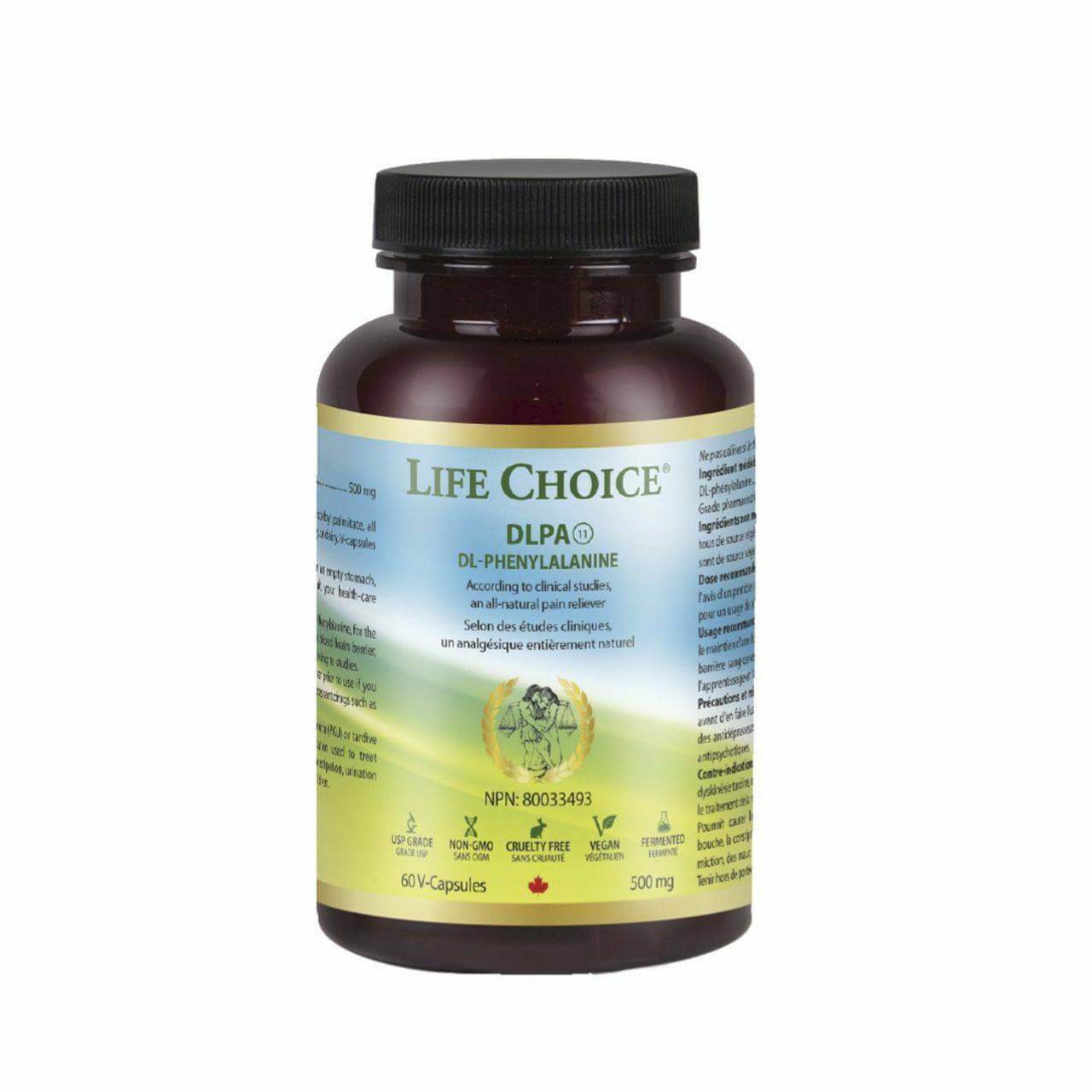 Life Choice DL-Phenylalanine (DLPA) 500mg 60 Capsules - Nutrition Plus