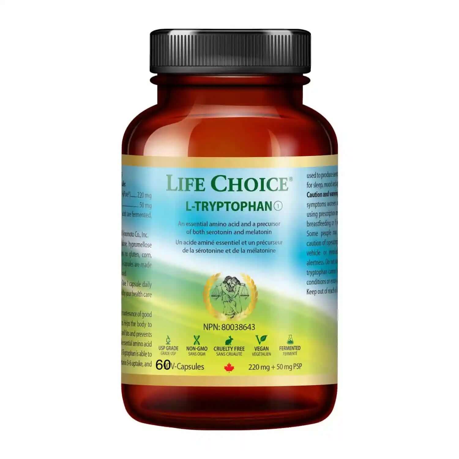 Life Choice L-Tryptophan 220 mg 60 Capsules - Nutrition Plus