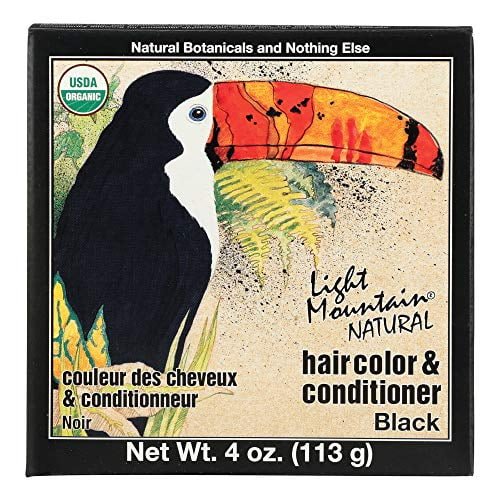 Light Mountain Natural Black Hair Color & Conditioner 113 Grams - Nutrition Plus