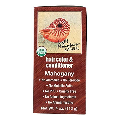 Light Mountain Natural Mahogany Hair Color & Conditioner 113 Grams - Nutrition Plus
