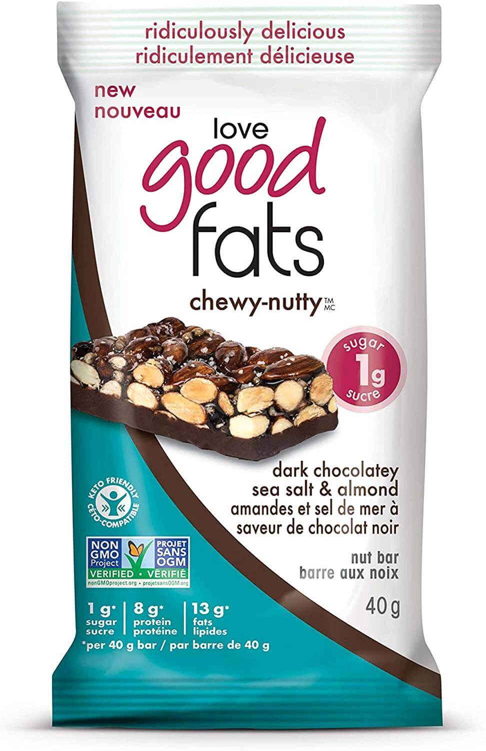 Love Good Fats - Chewy Nutty Bar 40 Grams - Nutrition Plus