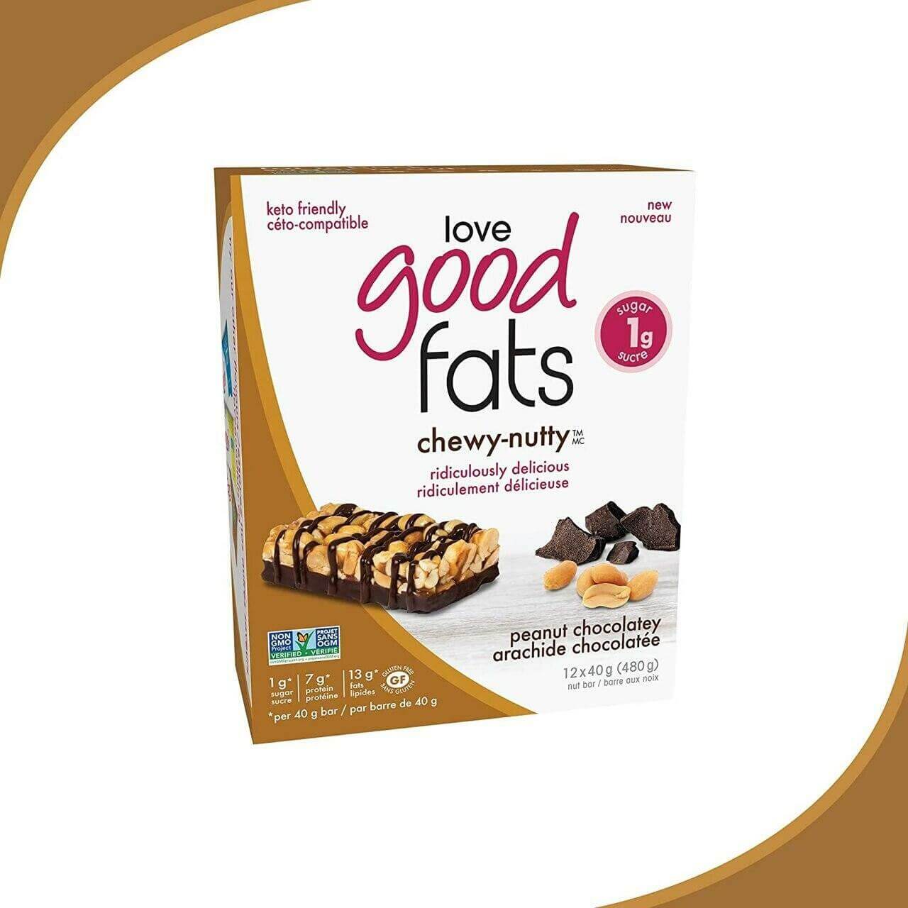 Love Good Fats - Chewy Nutty Bar 40 Grams - Nutrition Plus