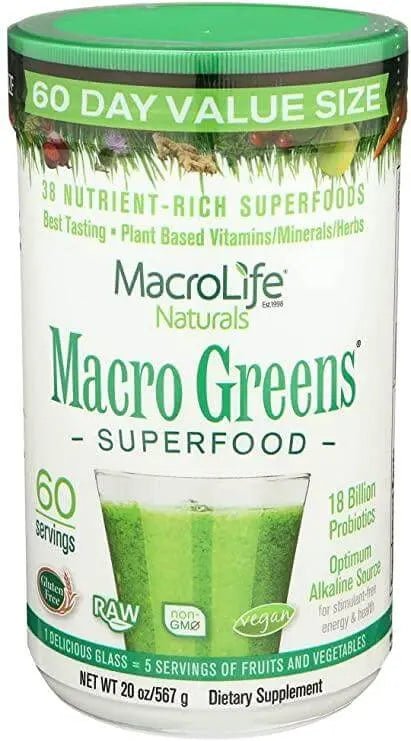 Macrolife Naturals Macro Greens Powder - Nutrition Plus